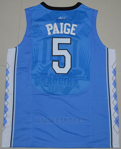Camiseta NCAA North Carolina Tar Heels Marcus Paige #5 Azul